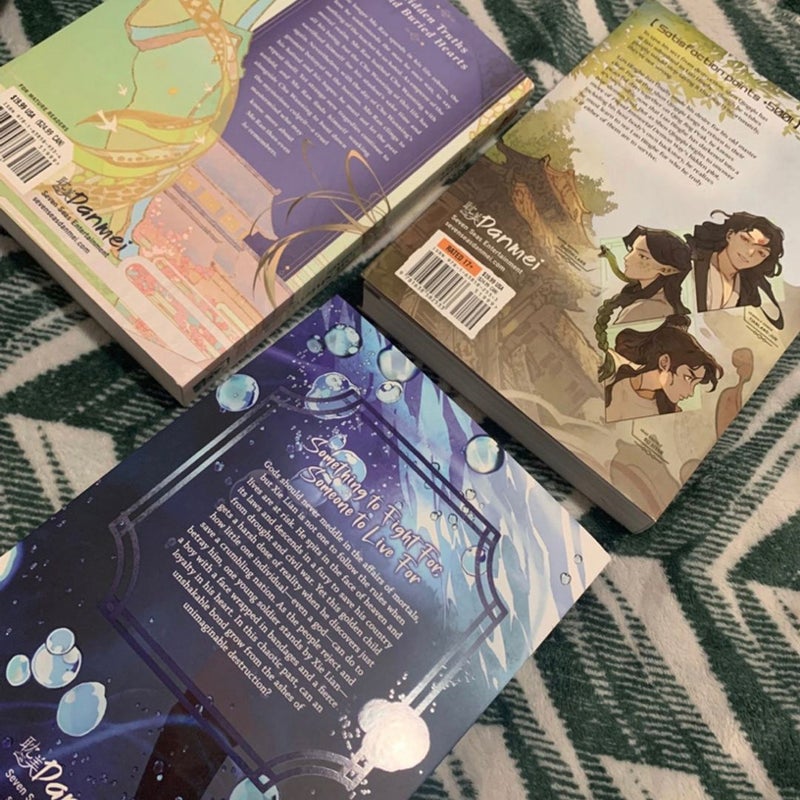 The Husky and His White Cat Shizun vol 2/Heaven Official’s Blessing vol 3/Scum Villain vol 3 