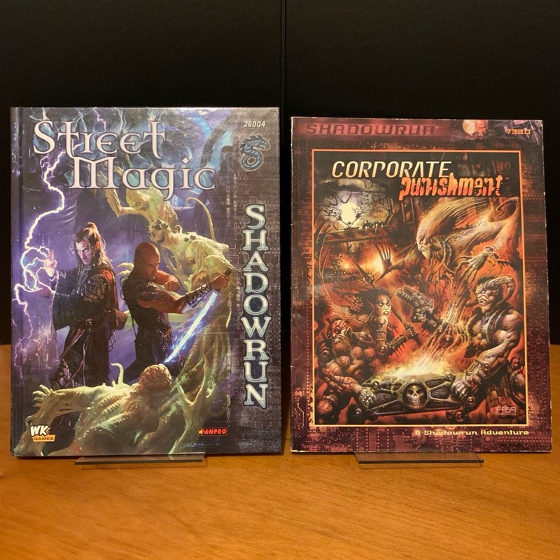 Shadowrun Lot: 20th Anniversary Core Book, Unwired, Arsenal, Augmentation, Street Magic, Corporate Punishment