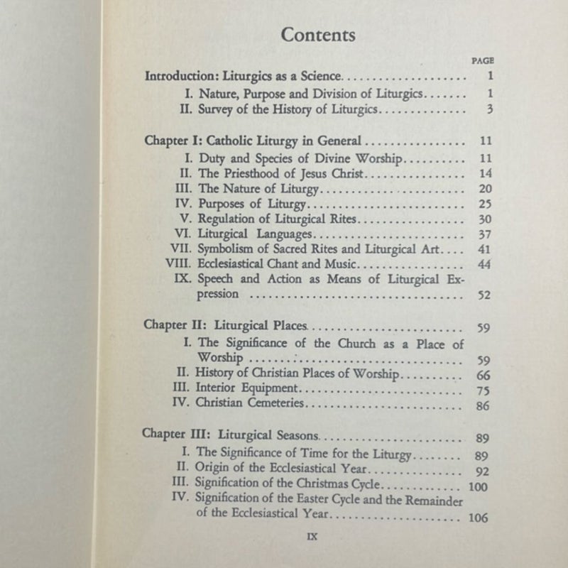 Catholic Liturgics (1951 Revised Edition)
