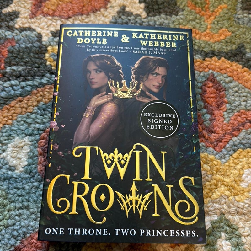 Twin Crowns Waterstones Signed Rose Ed