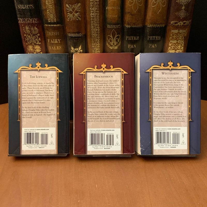 DragonLance: Complete Icewall Trilogy Set: The Messenger, The Golden Orb, Winterheim, All First Edition First Printing