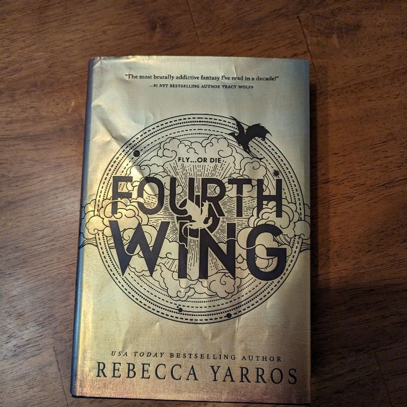 Fourth Wing 1st Edition Sprayed Edges by Rebecca Yarros, Hardcover