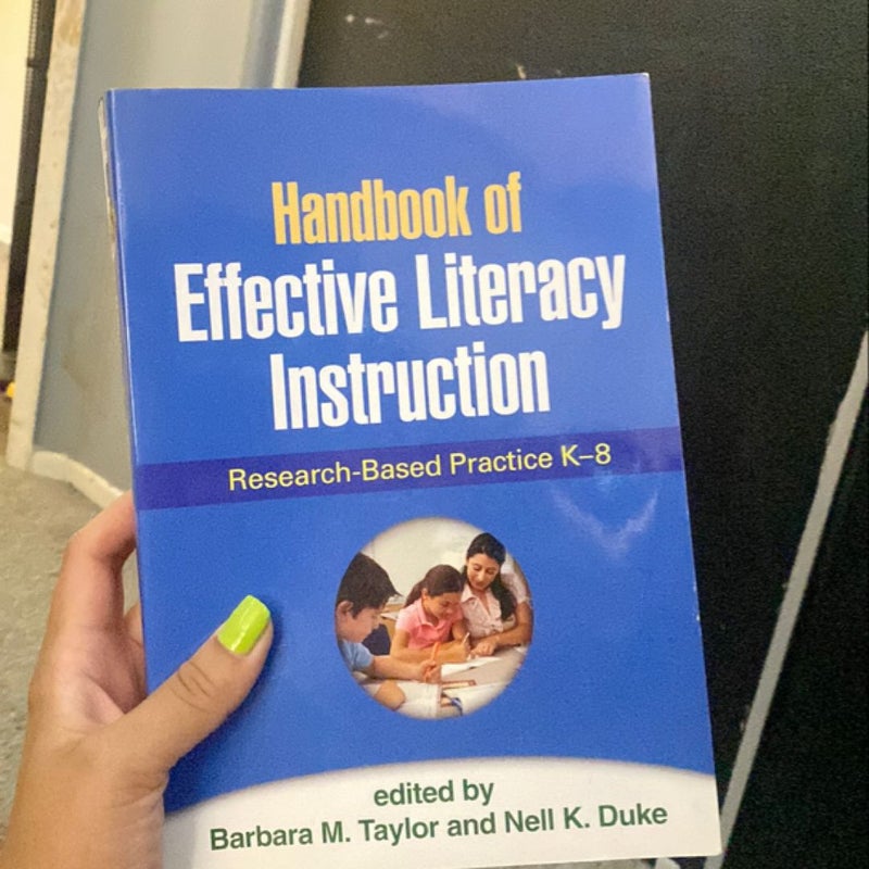 Handbook of Effective Literacy Instruction