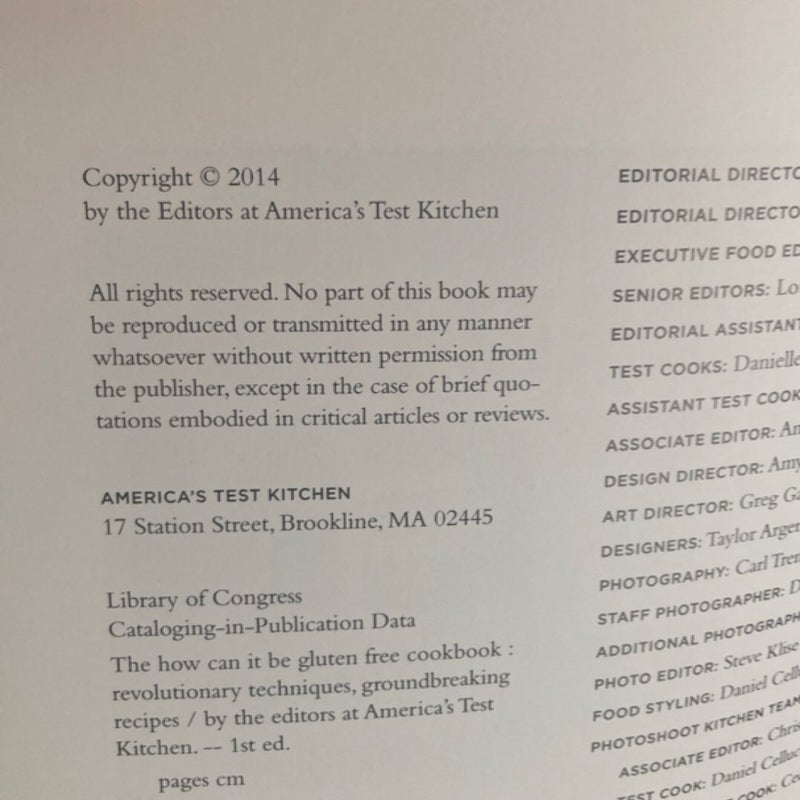 How Can It Be Gluten Free Cookbook