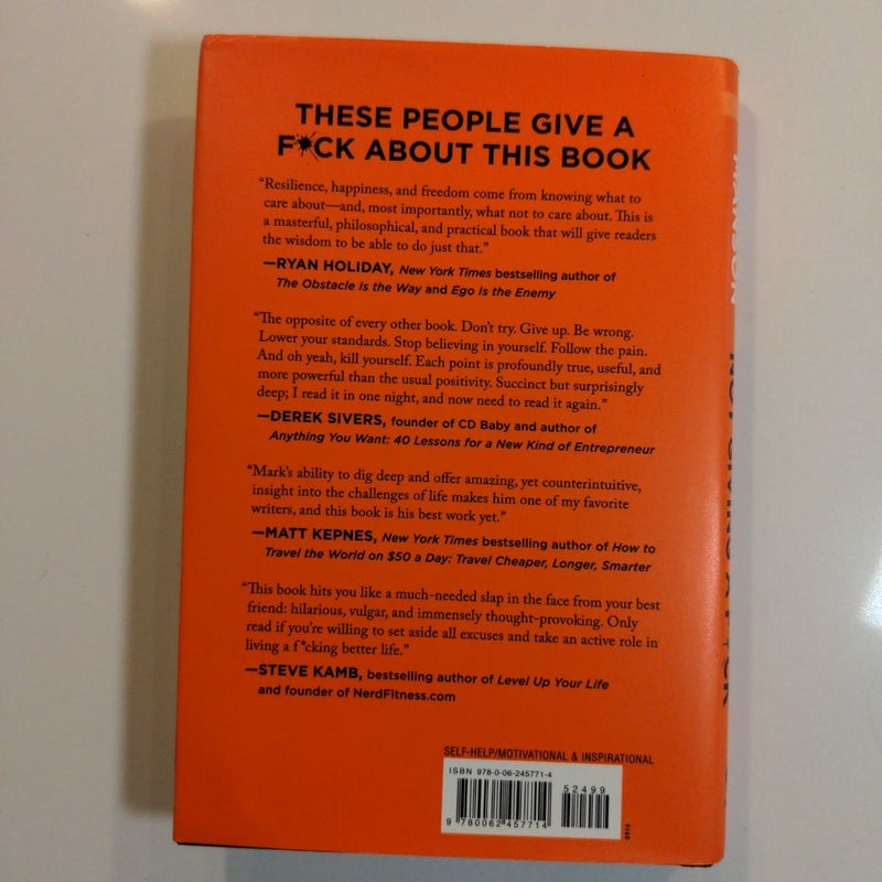 The Subtle Art of Not Giving a F*ck *FIRST EDITION*