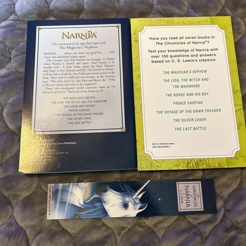 The Chronicles of Narnia Lion 7 Book Set with Trivia Book