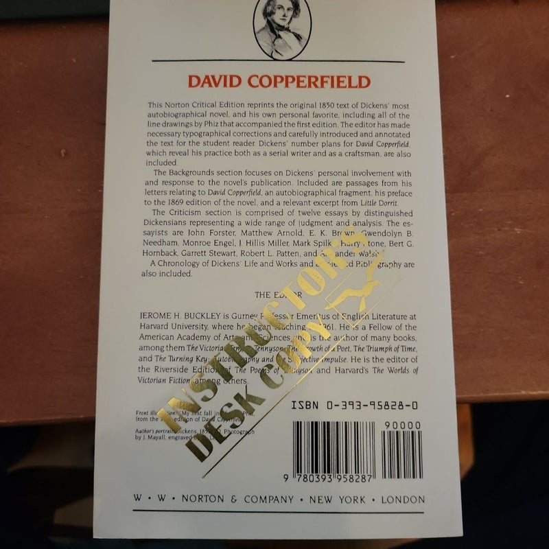 David Copperfield Critical Edition edited by Buckley