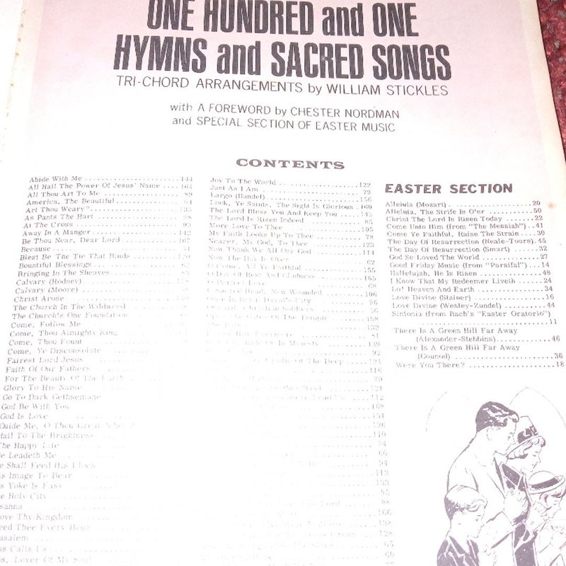 One Hundred and One Hyms and Sacred Songs for easy piano