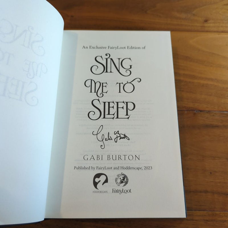 Sing Me to Sleep - Fairyloot Signed Edition 