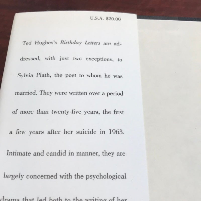 Birthday Letters * 1st ed./3rd