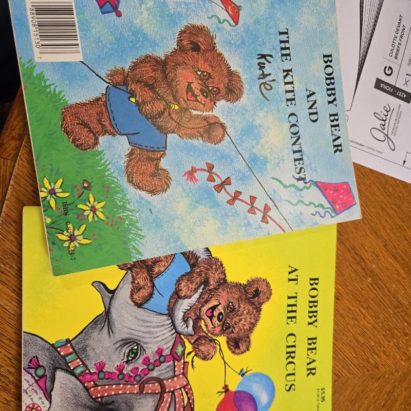 Bobby Bear 2 sided, 2 book set, bundle, lot