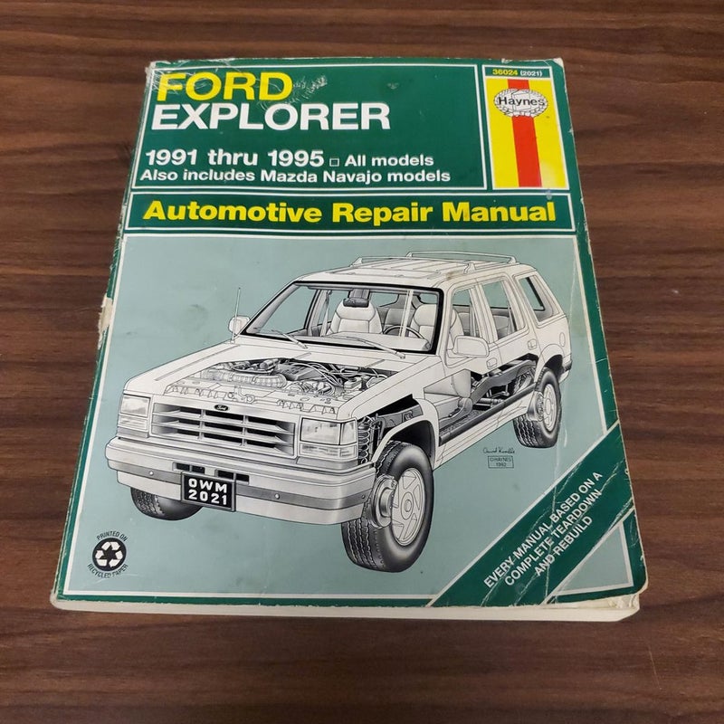 Ford Explorer 1991 thru 1995 Haynes Automotive Repair Manual 