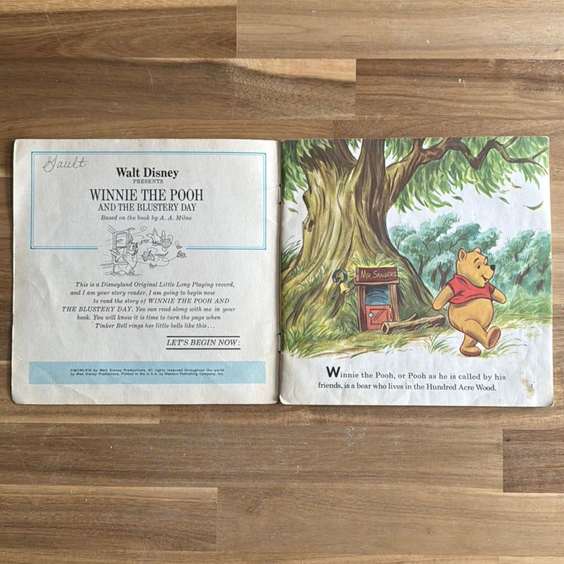 Winnie the Pooh and the Blustery Day (record and book)