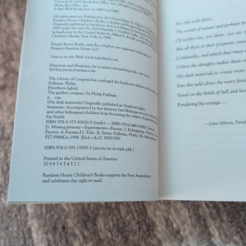 His Dark Materials: the Golden Compass (HBO Tie-In Edition)