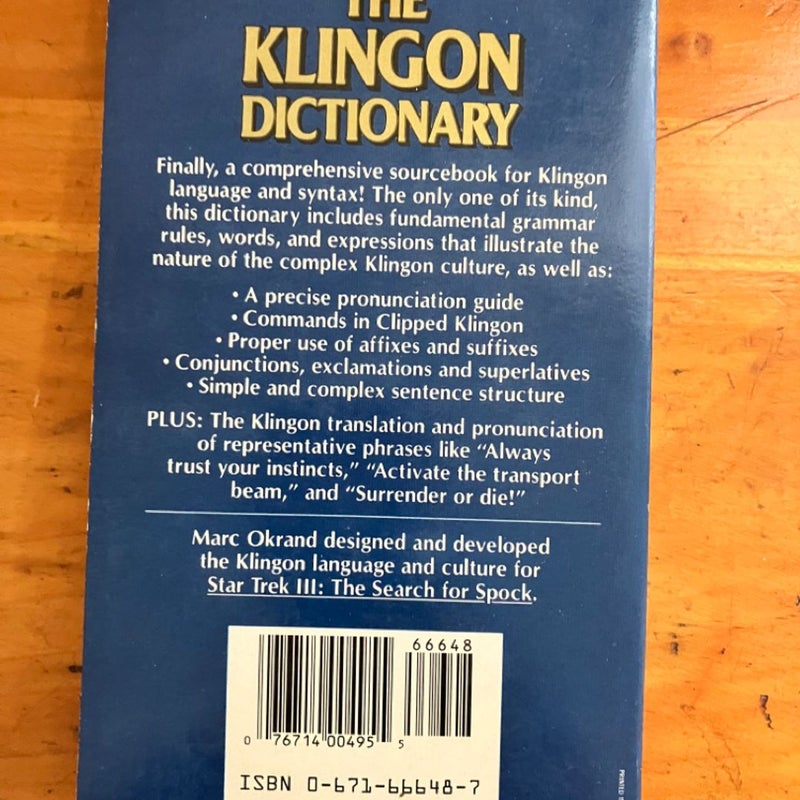 The Klingon Dictionary