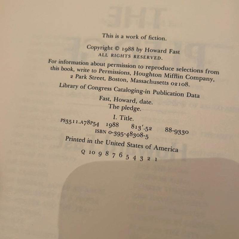 The Pledge First Edition
