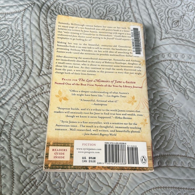 The Missing Manuscript of Jane Austen
