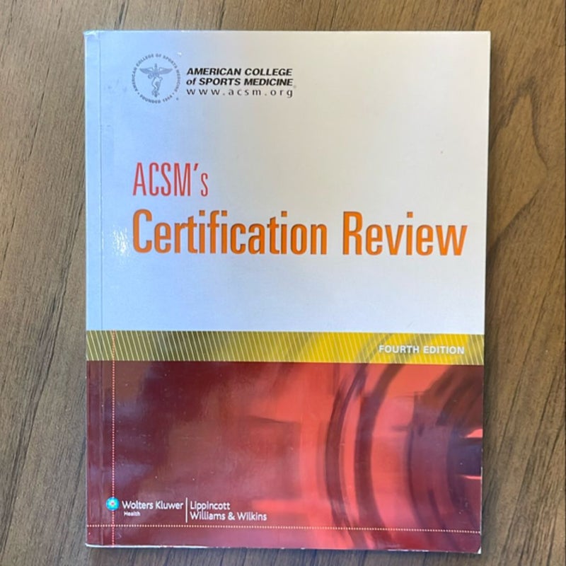 ACSM's Certification Review