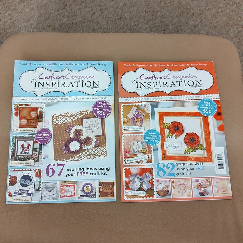 Lot of 2 Crafter's Companion Inspiration Magazines