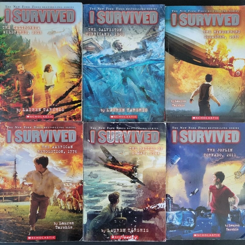 I SURVIVED LOT OF 12 SCHOLASTIC PAPERBACK BOOKS BY LAUREN TARSHIS NO DUPLICATES 