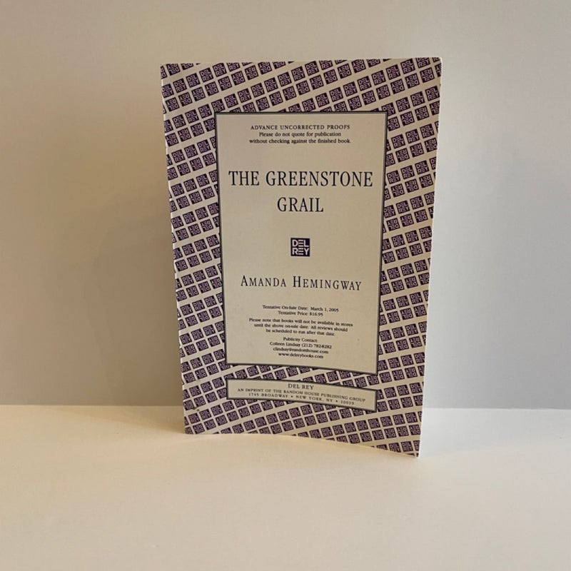 The Greenstone Grail ARC - RARE