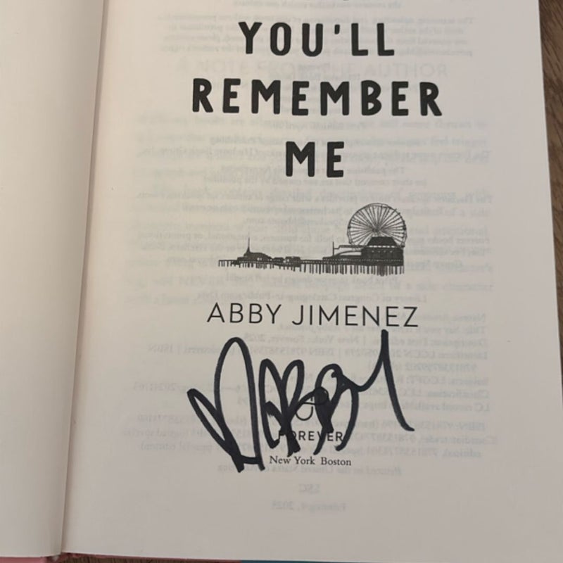 Say You'll Remember Me - Signed!