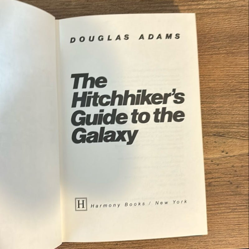 First American Edition The Hitchhiker's Guide to the Galaxy 