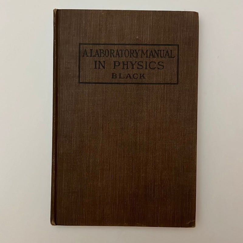 Vintage Laboratory Manual in Physics Black