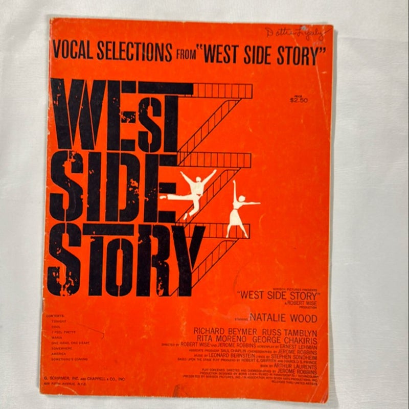 Vocal Selections from West Sife Story G. Schirmer A-1217