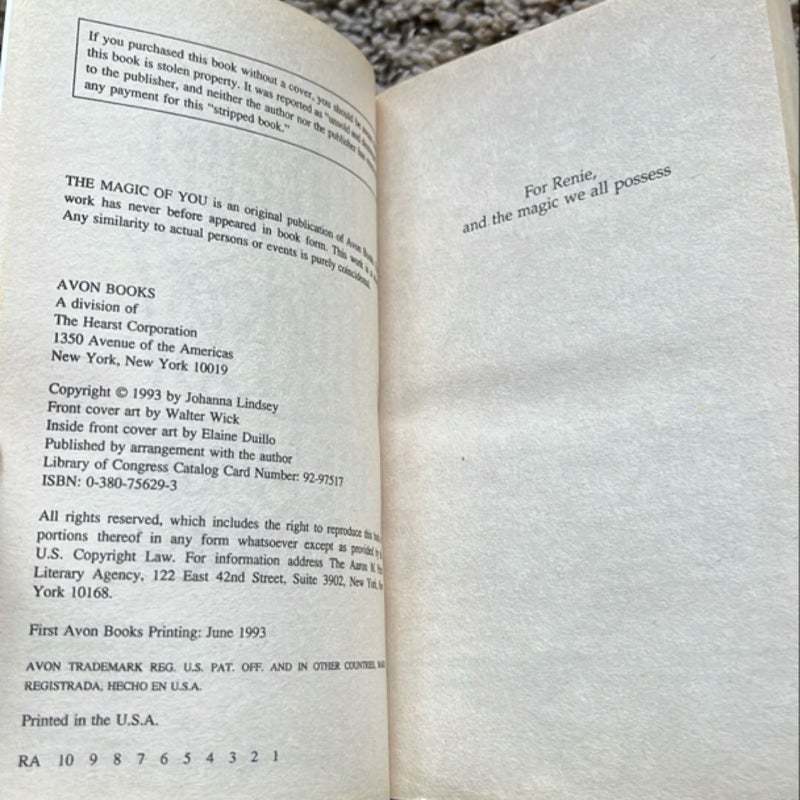 The Magic of You (vintage Stepback clinch 1st printing Avon)