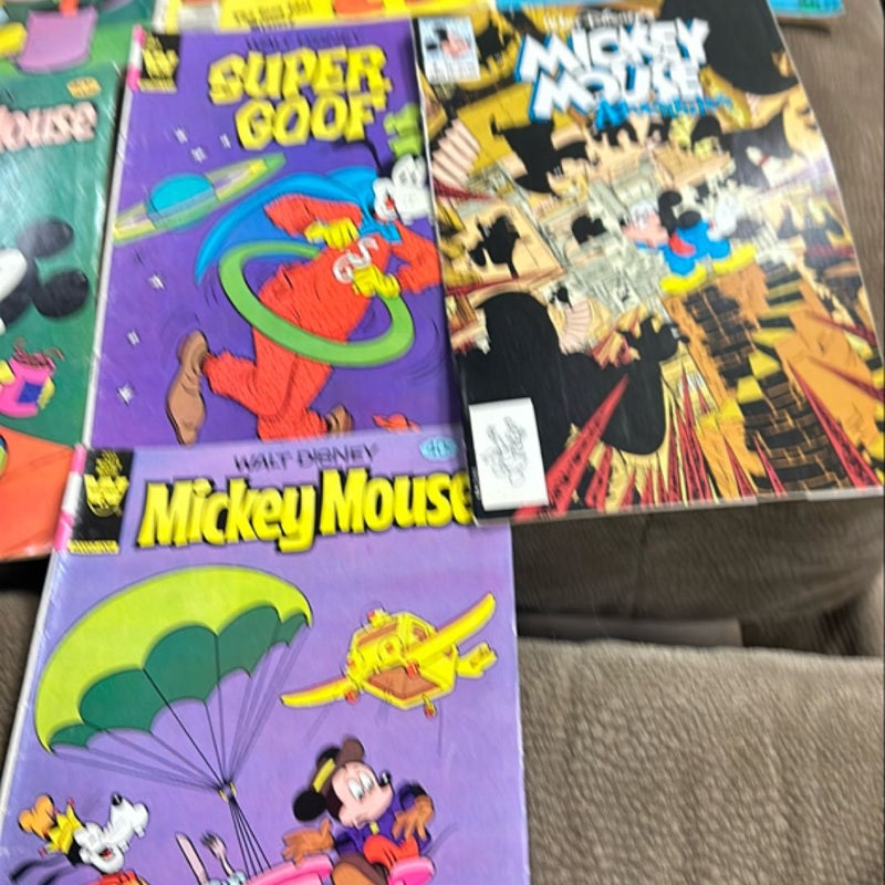 10 Walt Disney's MICKEY MOUSE Whitman Comics Pluto Excellent ConditionWalt