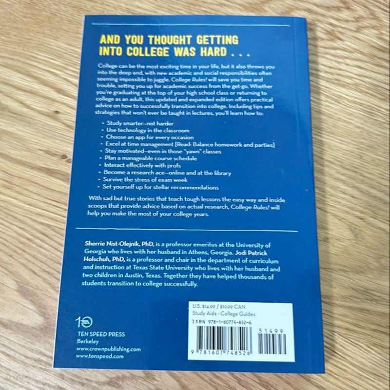 College Rules!, 4th Edition by Sherrie Nist-Olejnik, Jodi Patrick Holschuh