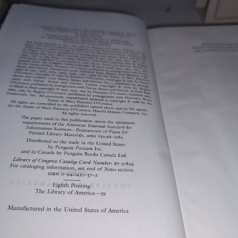 Flannery O'Connor Collected Works The Library of America 