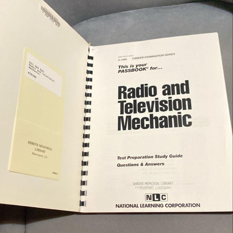 Radio and Television Mechanic