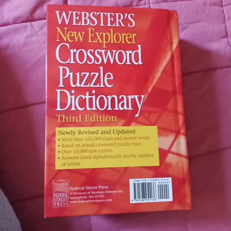 Webster's New Explorer Crossword Puzzle Dictionary, Third Edition