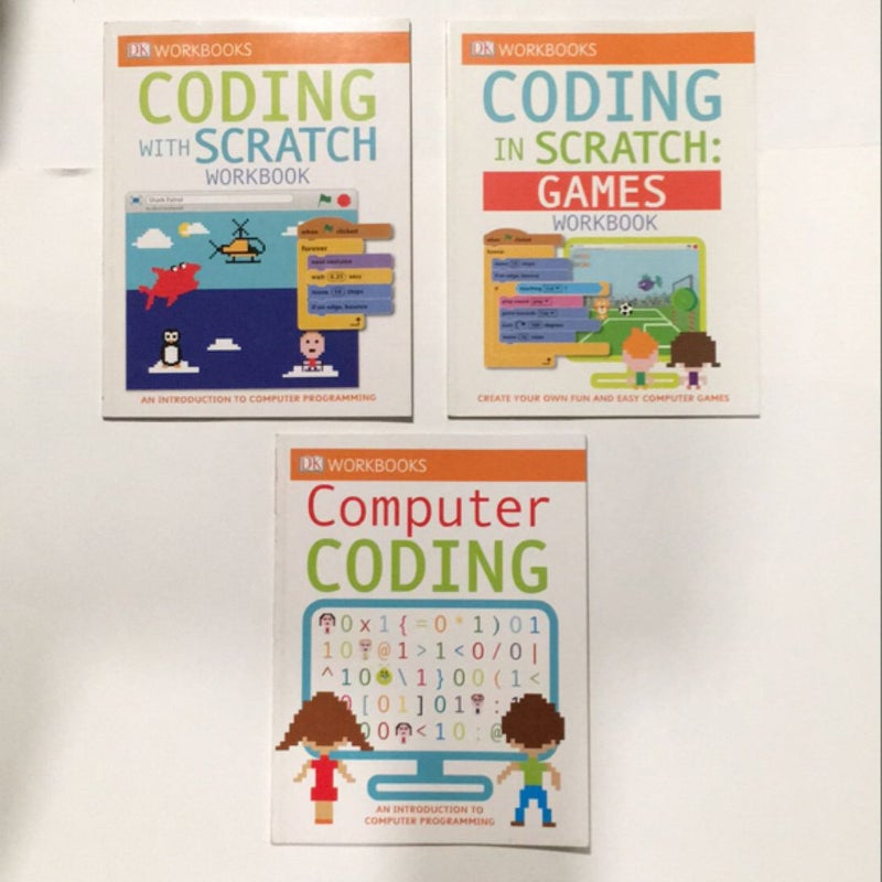 Lot of three: DK Workbooks: Computer Coding