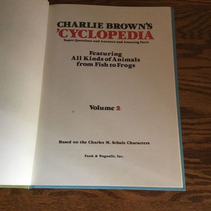 Charlie Brown’s ‘Cyclopedia Volume 2, Featuring All Kinds of Animals from Fish to Frogs