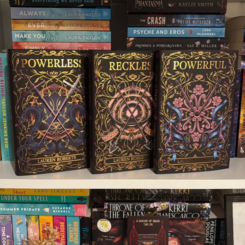 Powerless, Reckless, Powerful Fairyloot Edition *All Signed, Two sided cover* 