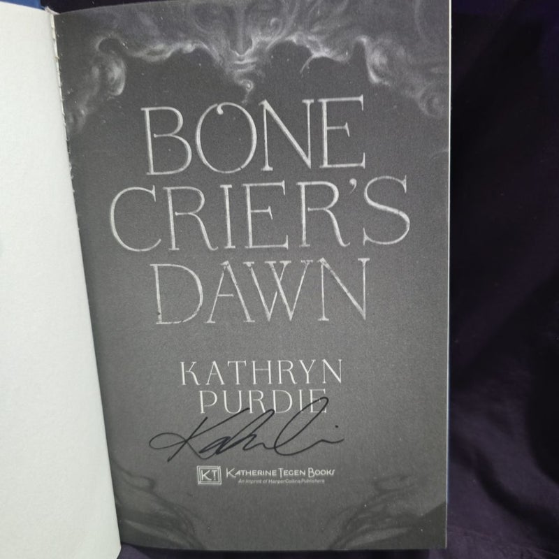 Bone Criers Dawn - signed, no dust jacket