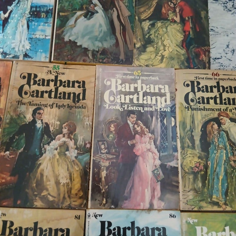 Barbara Cartland Lot 11 books vintage romance