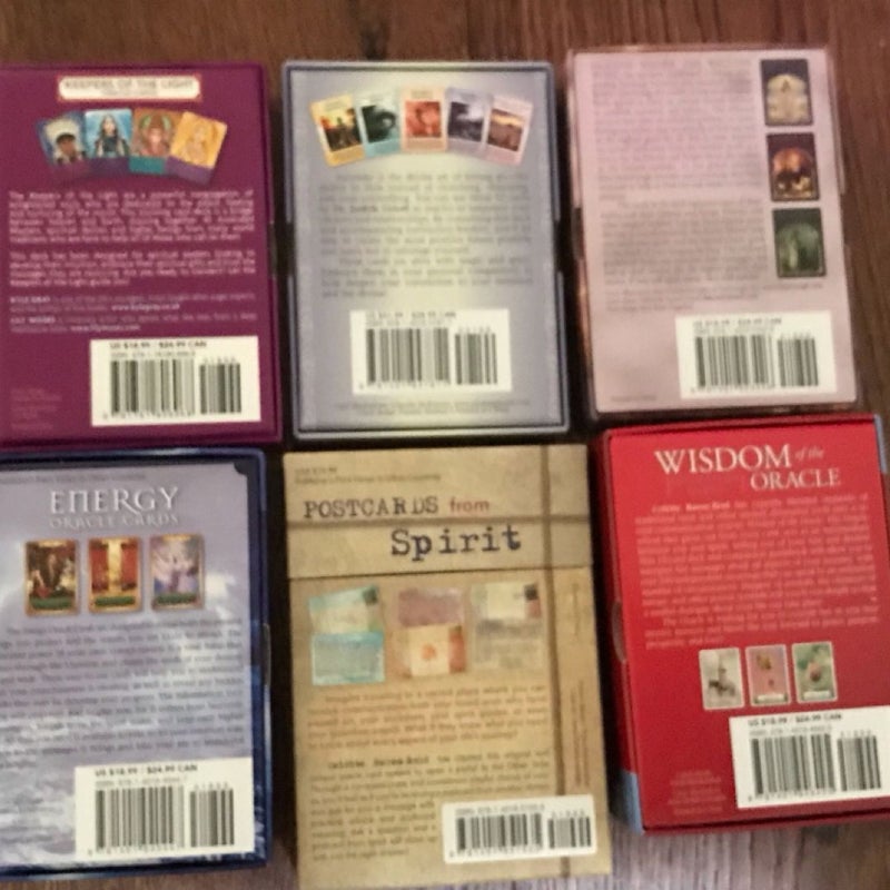 Oracle Deck Metaphysical Tarot, Lot Of 6, Angel Archangel Energy Spirit Realm, Divination Affirmation