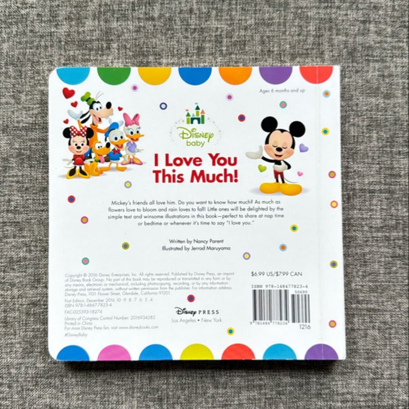 Disney Baby: I Love You This Much! (Board book)