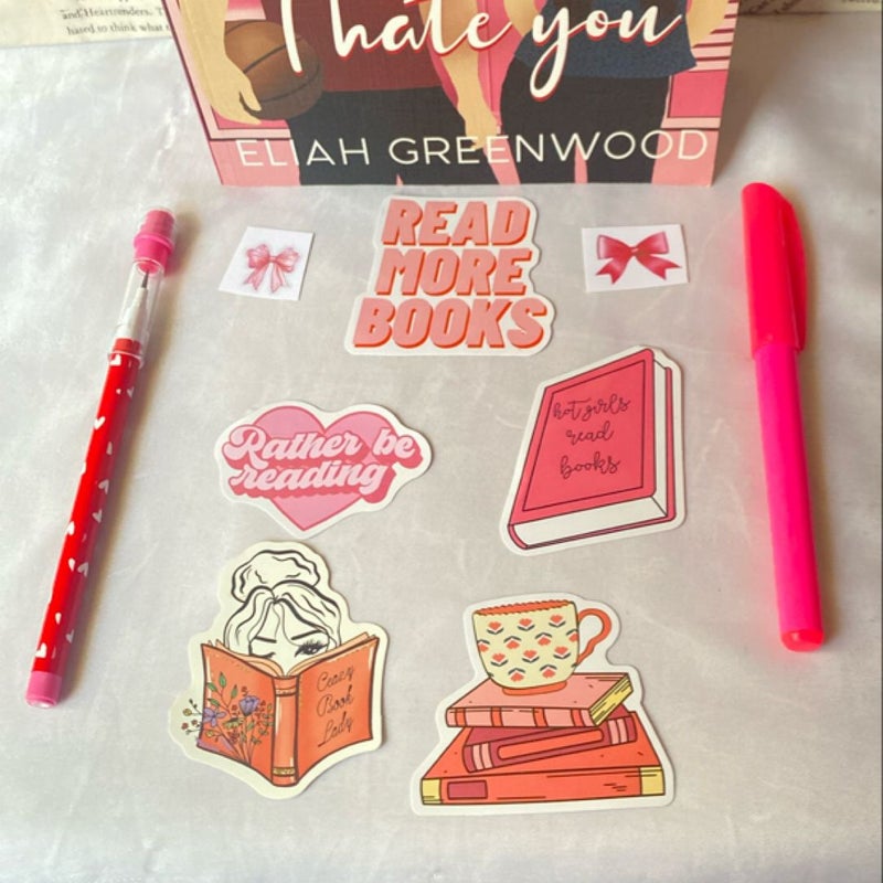 Pink valentines day book box (Dear Love, I Hate You special edition from cover to cover box)