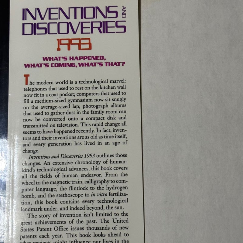 Inventions and Discoveries, 1993