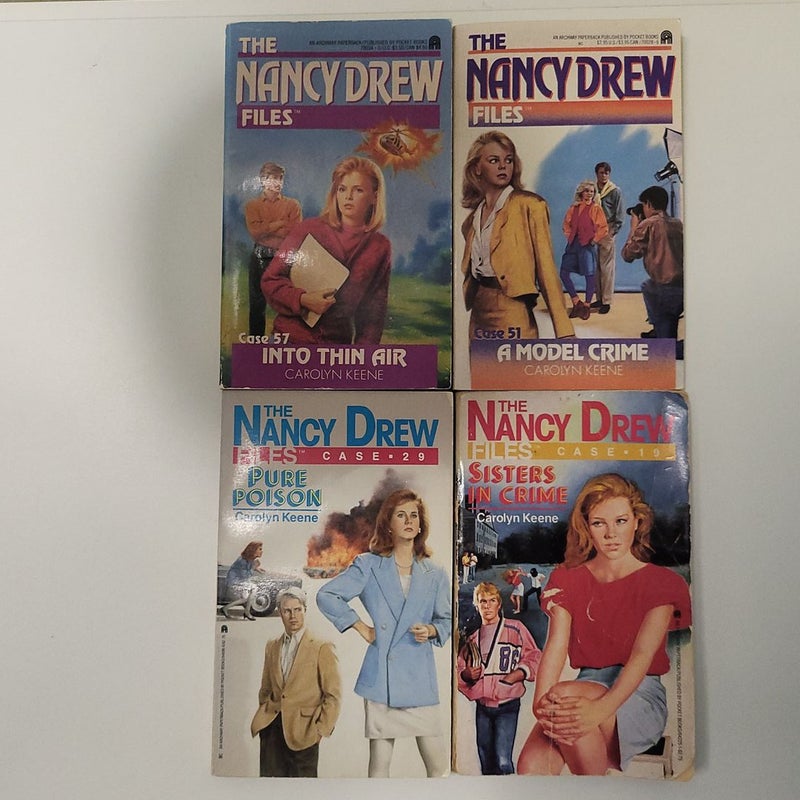 Nancy Drew Files bundle: 19 Sisters in Crime, 29 Pure Poison, 51 A Model Crime, 57 Into Thin Air