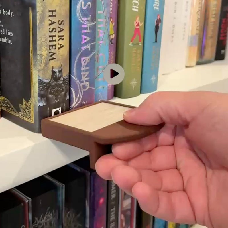 BookNudge - Book Aligning Tool for Perfect Book Organization, Felt Bottom, Bookshelf Organizer for Home Libraries and Book Lovers