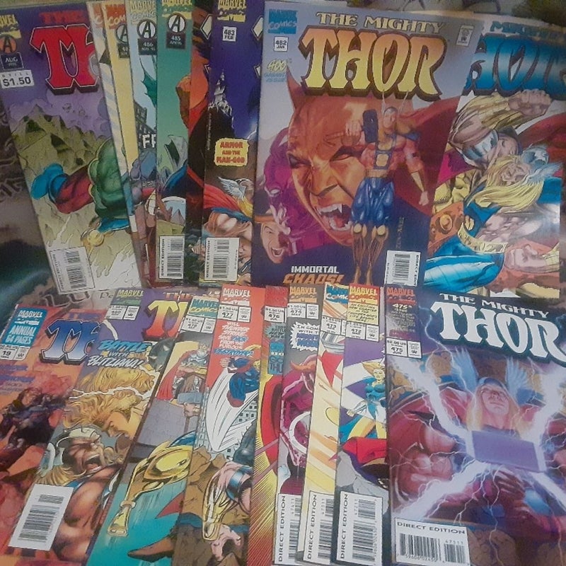 The Mighty Thor 472-490 Marvel Comics Lot 