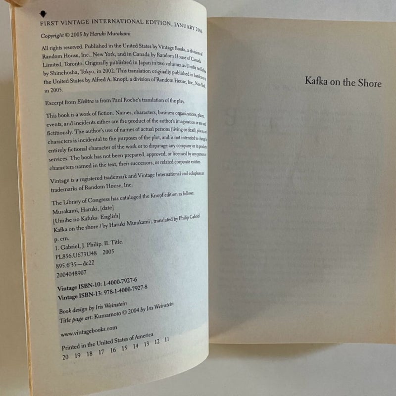 Kafka on the Shore - John Gall Cover