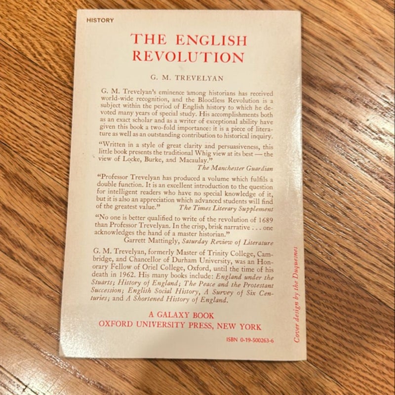 The English Revolution, 1688-1689