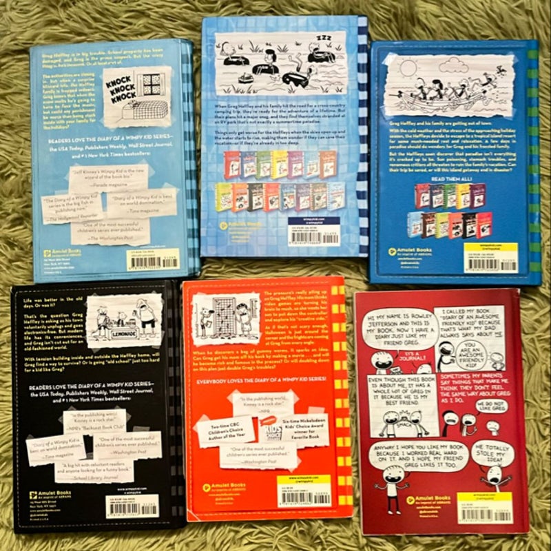 Diary Of A wimpy Kid Bundle of books 6, 10, 11, 12, 15